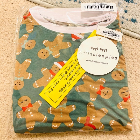 Little Sleepies green gingerbread 2pcs set